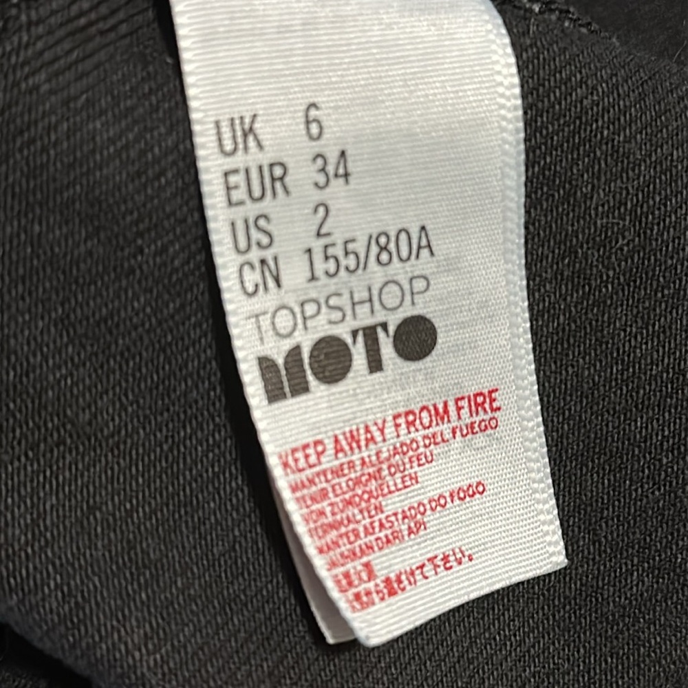 Topshop Moto Black Denim Dress - Picture 5 of 5